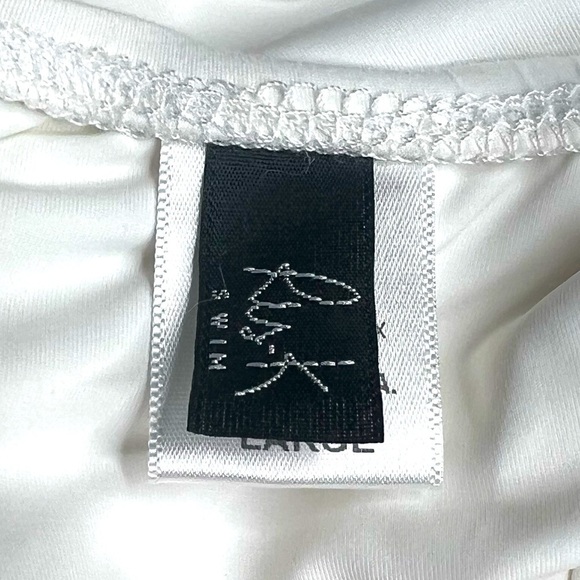 RIS-K Women's White Net-Overlay Lace-Up Sides Expedition One Piece Swimsuit - Picture 15 of 16